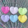 Transparente Brillo Fino Color Caramelo Corazón Resina Accesorios Melocotón Corazón Pasador de Pelo Funda para Teléfono Celular Agujero Zapatos Accesorios Material