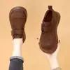 Zapatos Birkenstock de Suela Gruesa para Mujer 2026 Otoño Nuevos Mocasines de Gamuza Simples Casuales Versátiles Antideslizantes para Mujeres Pequeñas