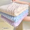 Toalla con Patrón de Nubes, Toalla de Baño, Gorro de Secado Rápido para el Cabello para Mujeres, Uso Doméstico, Absorbente, No Suelta Pelusa, Franela Coral Gruesa para Baño