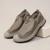 Zapatos de Malla para Caminar para Hombre, Nuevo Estilo de Verano, sin Cordones, Transpirables, Suela Suave, Zapatos de Tela Old Beijing, Zapatos para Papá de Mediana Edad