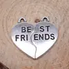 23X22Mm 3g Multicor Joias Acessórios DIY Atacado Coração Coração de Pêssego Amigos Melhores Pingente de Quebra-Cabeça