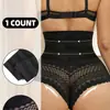 TEMU Calzones de Encaje de Cintura Alta Control de Abdomen Levanta Glúteos para Mujeres Posparto Transpirables Faja Moldeadora de Cintura Ropa Interior de Triángulo