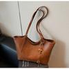 Bolsa com Padrão Trançado Transfronteiriça para Mulheres 2025 Nova Estilo Coreano Bolsa Tote Simples de Grande Capacidade Bolsa de Ombro para o Dia a Dia Bolsa de Axila