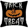 Cojín Impreso de Halloween Transfronterizo Nuevo Hogar Nórdico de Lino Funda para Cojín Suministros para el Hogar
