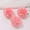Flor Artificial Multicapa Flor de Crisantemo Bola Pequeña Cabeza de Flor Tocado para el Hogar Accesorios DIY Decoración de Boda Fiesta Flor Boda Flor de Seda