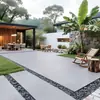 Azulejos de Quartzo de Corpo Inteiro para Vilas, Azulejos Antiderrapantes para Jardim Externo, Azulejos para Pátio Estilo Creme, Azulejos de Pedra Artificial em PC para Paisagismo Externo