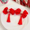 Moño Horquilla para Bebé Adorno para la Cabeza de Año Nuevo para Niñas Clip de Princesa Coreano Horquilla Linda para Niña Accesorios para el Cabello