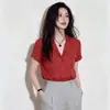 Nueva Camisa de Verano 2026 para Mujer, Única y Elegante, para el Trabajo, con un Diseño Inteligente y de Moda en Color Rojo Ladrillo