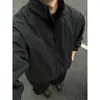 Jaqueta de voo estilo americano desconstruída com gola alta para homens, primavera e outono, jaqueta de beisebol resistente com patchwork, casaco curto de workwear