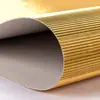 Papel Corrugado Metálico 4K 35*50 Papel Colorido Artesanal Infantil Papel Ondulado Papel Metálico Brilhante Dourado Prateado Brilhante