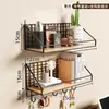 Estante de pared, instalación sin taladro, perfecto para dormitorios estudiantiles, imprescindible para recámaras, divisor de pared, cesta colgante, estante de almacenamiento