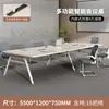 Mesa de conferência, mesa longa, mesa simples moderna pequena para recepção, escritório, reunião, treinamento, mesa grande para sala de conferências com cadeiras, mesa longa