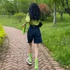 Shorts de mezclilla de cinco puntos para mujer Verano 2024 Nuevo Delgado Suelto Cintura alta Recto Pierna ancha Moderno Pantalón medio
