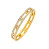Pulsera de moda transfronteriza pulsera de joyería para mujer pulsera acero inoxidable con taladro hueco hebilla de acero titanio joyería simple coreana
