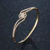 Explosiones transfronterizas de Amazon Eaby Europa y Estados Unidos pulsera abierta geométrica cuadrada grande de circón accesorios para vestido de mujer