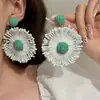 Pendientes Tejidos de Girasol Dulces y Frescos para Mujer Pendientes Estilo Vacaciones Dopamina Pendientes de Moda para Mujer