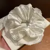 Exclusivo de Alta Qualidade Estilo Ballet Deslumbrante Bolinhas Cintura Fina Renda Camadas Elástico de Cabelo Elástico Completo Estilo Coreano