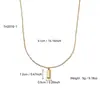 Collar Geométrico Cuadrado Ins Jewelry Francés Cadena para Clavícula Acero Inoxidable Chapado en Oro de 18 Quilates Elegante Moderno Sencillo