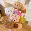 Lindo Osito de Peluche Pinza de Garra para el Cabello Nuevo Clip para el Cabello de Otoño/Invierno para Mujer Accesorio para el Cabello para Recogido en la Parte Trasera de la Cabeza Clip Recto Accesorio para el Cabello Estilo Chica Dulce