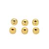 Pulseira/Colar de Contas Rodadas Douradas Foscas Revestidas de Cobre com Contas Espaçadoras Côncavas Douradas Foscas Eletrodepositadas com Ouro 18K Real D56
