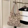 Bolsa Tote de Tricô Grande Capacidade Versátil Nicho Onda Moda Bolsa de Ombro Único Estilo Balde Nova Bolsa para o Dia a Dia Estilo Ins Listrada