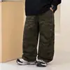 Pantalones Cargo para Niños 2026 Otoño Nuevo Estilo para Niños Mayores, Pantalones Largos Casuales Camuflaje Vintage, Pantalones Rectos Holgados para Niños