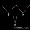Seiko Gvc Ji Hogar Collar de Princesa Fugitiva de Alta Calidad Gota Azul Cadena para Clavícula Versátil Europea y Americana Lujo Ligero Venta al por Mayor