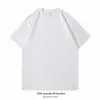 Camiseta 230g Estilo Hong Kong Verano Color Sólido Transpirable Hombres y Mujeres Pareja Algodón Puro Manga Corta