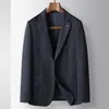Blazer Casual para Hombre 2026 Otoño/Invierno Lujo Ligero Negocios Chaqueta de Traje de un Solo Botón para Personas de Mediana Edad y Jóvenes Color Sólido de un Solo Botón Chaqueta de Traje de Moda