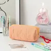 Estuche escolar de gran capacidad con bloques de color, bolsa de almacenamiento de cosméticos portátil estilo ins, organizador de escritorio para cuidado de la piel