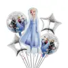 Balão de Filme de Alumínio Tema Gelo e Neve Balão Tema Elsa Anna Floco de Neve Decoração de Festa de Aniversário Infantil Balão Transfronteiriço