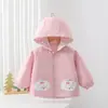 Jaqueta de primavera para bebê, roupas de bebê, estilo primavera e outono, versão coreana, bonita, moderna, dupla face, agasalho com capuz