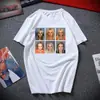 Camiseta Graffiti para Mujer Streetwear Vintage Grunge Rock Cabeza de Celebridad Estampado Camiseta de Moda Camiseta Gráfica Verano