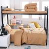 Juego de Sábanas Ajustables de Algodón Puro de Tres Piezas para Dormitorio Estudiantil en Camas Litera, Juego de Ropa de Cama de Seis Piezas de Color Sólido para Camas Individuales, Modelo Especial de Sábana Ajustable