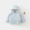 Chaqueta acolchada de otoño e invierno para niños, abrigo de algodón grueso para bebés y niños pequeños, prenda exterior unisex con capucha para bebés