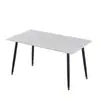 Mesa de Jantar e Cadeiras de Ardósia Nórdica de Luxo Leve para Apartamento Pequeno em Casa Mesa de Jantar Retangular Moderna Simples de Vários Tamanhos Fácil de Cuidar