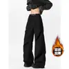 Pantalones casuales negros plisados acampanados estilo americano para hombre, nuevos de moda, holgados, rectos, para trapear, cleanfit