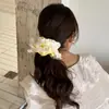 Suave Scrunchie de Encaje Rosa Femenino para el Cabello para Mujeres, Goma Elástica Súper Hada Dulce para Coleta