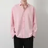 Camisa Juvenil de Color Sólido para Hombre, Estilo Moderno para el Día a Día, Nueva de Primavera 2025, Versátil, Ajustada, Casual, de Manga Larga