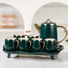 Taza de Agua de Cerámica, Lujo Accesible, Tetera Moderna, Juego de Tazas de Hospitalidad para Sala de Estar del Hogar, Taza de Té, Taza para Inauguración de Casa Familiar, Juego de Té