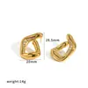 Pendientes de Acero de Titanio con Incrustaciones de Diamantes Estilizados de Town Design, Pendientes Versátiles y de Gama Alta de Acero Inoxidable para Mujer, Oro de 18 Quilates, No se Desvanecen
