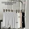 Pantalones de seguridad de seda de hielo de verano 2024, ropa interior dos en uno anti-luz, leggings de tres puntos de gran tamaño sin costuras para mujer que no se rizan