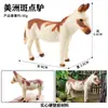 Simulación Cognitiva Animal Sólido Aves de Corral Ganado Burro Modelo Cría Burro Manchado Burro Juguete Burro Adornos