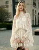 Vestido tipo capa con volantes de estilo elegante, nuevo para primavera/verano, transfronterizo europeo y americano, con camisola interior de moda