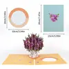 Tarjeta de felicitación con ramo de rosas rojas 3D y lazo para el Día de San Valentín, Tarjeta de regalo de cumpleaños creativa hecha a mano, Venta al por mayor transfronteriza