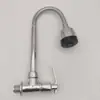 Torneira de parede, torneira de pia universal de água fria única de parede para cozinha, pia de cozinha de aço inoxidável, varanda, torneira de banheiro
