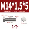 Tornillo Hexagonal Externo de Rosca Fina de Acero Inoxidable 304 M6M8M10M12M14M16M18M20*1/1.25/1.5