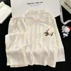 Pijama infantil estilo princesa, de manga larga, para primavera y otoño, con diseño de nube de dibujos animados, hecho de algodón fino, nueva colección 2026, ropa de estar para niñas de verano