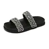 Sandalias de Verano para Mujer, de Alta Gama, con Suela Gruesa, Adornadas con Pedrería, para Aumentar la Altura, Slip-On, de Venta Caliente, Completamente Cubiertas de Pedrería, Antideslizantes, Casuales