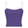 Top Camisola Sexy de Moda Europea y Americana Transfronteriza con Personalidad Casual de Color Contrastante Adelgazante sin Mangas Cortas Ropa para Mujer